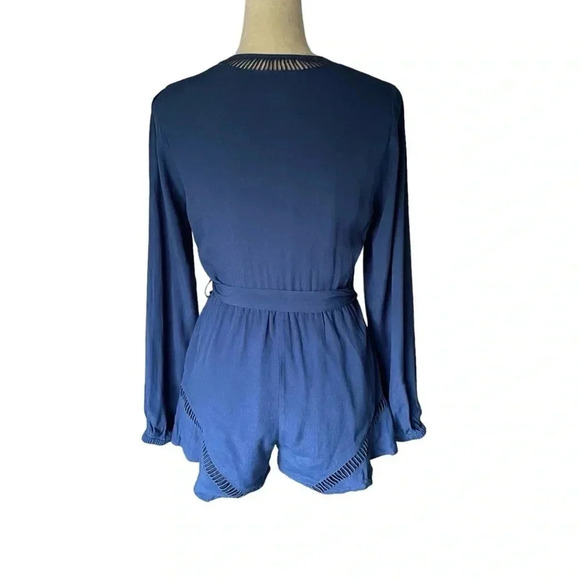 Lovers + Friends Navy Oceanview Chic Romper Women Size XS - Picture 4 of 8